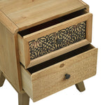 ZNTS Bedside Cabinet Brown 37x30x51 cm Wood 285764