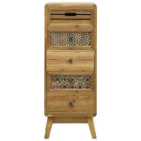 ZNTS Sideboard with 5 Drawers Brown 37x30x97.5 cm Wood 285765