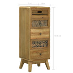 ZNTS Sideboard with 5 Drawers Brown 37x30x97.5 cm Wood 285765
