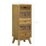ZNTS Sideboard with 5 Drawers Brown 37x30x97.5 cm Wood 285765