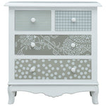 ZNTS Sideboard with 4 Drawers White and Grey 65.5x35x68 cm MDF 285770