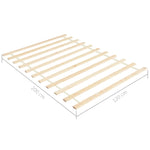 ZNTS Roll-up Bed Base with 11 Slats 120x200 cm Solid Pinewood 285780