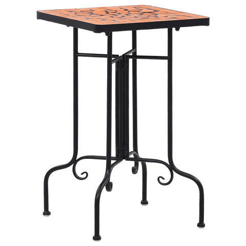 ZNTS Mosaic Side Table Terracotta Ceramic 46709