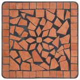 ZNTS Mosaic Side Table Terracotta Ceramic 46709