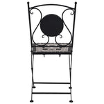 ZNTS Mosaic Bistro Chairs 2 pcs Grey 46716