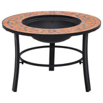 ZNTS Mosaic Fire Pit Terracotta 68cm Ceramic 46719