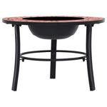 ZNTS Mosaic Fire Pit Terracotta 68cm Ceramic 46719