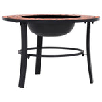 ZNTS Mosaic Fire Pit Terracotta 68cm Ceramic 46719