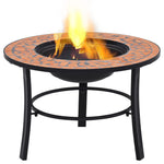 ZNTS Mosaic Fire Pit Terracotta 68cm Ceramic 46719