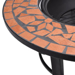 ZNTS Mosaic Fire Pit Terracotta 68cm Ceramic 46719