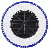 ZNTS Mosaic Fire Pit Table Blue and White 68 cm Ceramic 46724