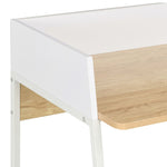 ZNTS Desk White and Oak 90x60x88 cm 20265