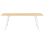 ZNTS Coffee Table White and Oak 120x60x46 cm 20277
