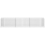 ZNTS Gabion Raised Bed Galvanised Steel 270x30x60 cm 145638
