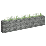 ZNTS Gabion Raised Bed Galvanised Steel 270x30x60 cm 145638