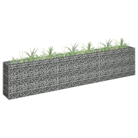 ZNTS Gabion Raised Bed Galvanised Steel 270x30x60 cm 145638