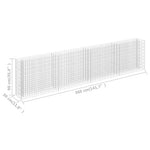 ZNTS Gabion Raised Bed Galvanised Steel 360x30x90 cm 145643