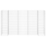 ZNTS H-Shaped Gabion Planter Steel Wire 260x40x150 cm 145663