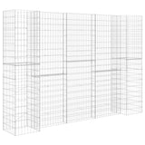 ZNTS H-Shaped Gabion Planter Steel Wire 260x40x180 cm 145664