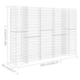 ZNTS H-Shaped Gabion Planter Steel Wire 260x40x180 cm 145664