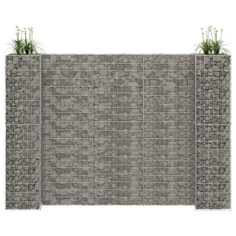 ZNTS H-Shaped Gabion Planter Steel Wire 260x40x180 cm 145664