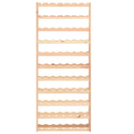 ZNTS Wine Rack for 77 Bottles Pinewood 286197