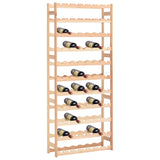 ZNTS Wine Rack for 77 Bottles Pinewood 286197