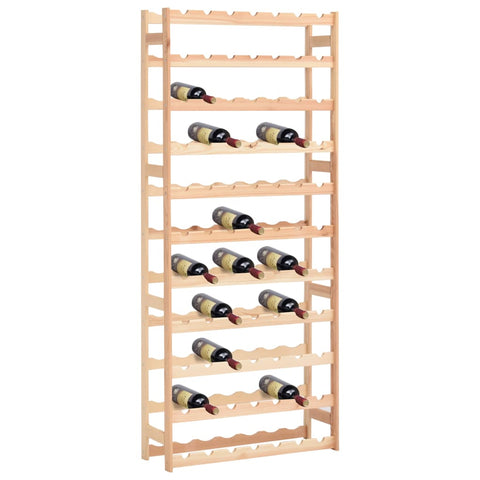 ZNTS Wine Rack for 77 Bottles Pinewood 286197