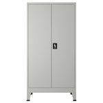 ZNTS Office Cabinet with 2 Doors Steel 90x40x180 cm Grey 145362