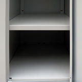 ZNTS Locker Cabinet with 6 Compartments Steel 90x45x180 cm Grey 145364