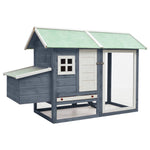 ZNTS Chicken Cage Grey 170x81x110 cm Solid Pine & Fir Wood 170861