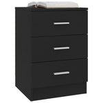 ZNTS Bedside Cabinets 2 pcs Black 38x35x56 cm Engineered Wood 800453