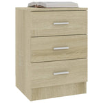 ZNTS Bedside Cabinets 2 pcs Sonoma Oak 38x35x56 cm Engineered Wood 800457