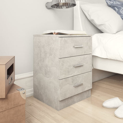 ZNTS Bedside Cabinets 2 pcs Concrete Grey 38x35x56 cm Engineered Wood 800459