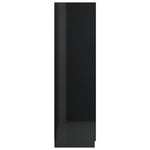 ZNTS Wardrobe High Gloss Black 80x52x180 cm Engineered Wood 800646