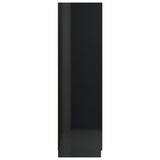 ZNTS Wardrobe High Gloss Black 80x52x180 cm Engineered Wood 800646