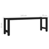 ZNTS Bench Leg H Frame 145x36x42 cm 285162