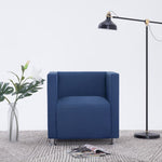 ZNTS Cube Armchair Blue Fabric 282345
