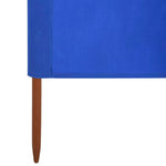 ZNTS 3-panel Wind Screen Fabric 400x160 cm Azure Blue 47153