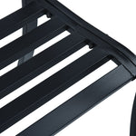 ZNTS Garden Bench 125 cm Black Steel 47941