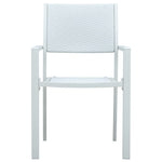 ZNTS Garden Chairs 2 pcs White Plastic Rattan Look 47887
