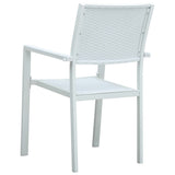 ZNTS Garden Chairs 2 pcs White Plastic Rattan Look 47887