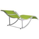 ZNTS Folding Sun Loungers 2 pcs Green Textilene 47787