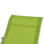 ZNTS Folding Sun Loungers 2 pcs Green Textilene 47787
