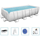 ZNTS Bestway Power Steel Swimming Pool Set Rectangular 549x274x122 cm 92119