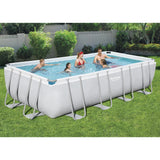 ZNTS Bestway Power Steel Swimming Pool Set Rectangular 549x274x122 cm 92119