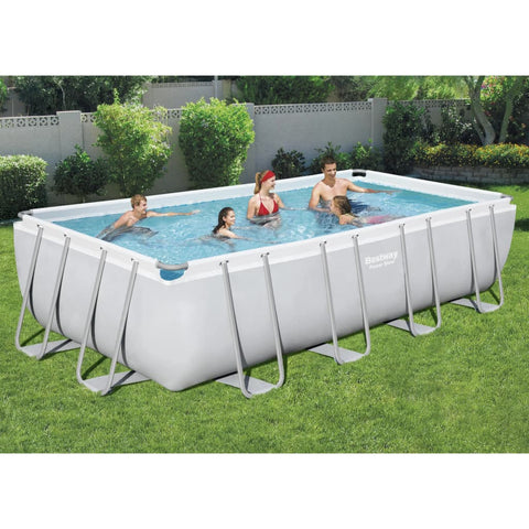 ZNTS Bestway Power Steel Swimming Pool Set Rectangular 549x274x122 cm 92119