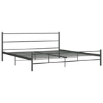 ZNTS 284687 Bed Frame without Mattress Grey Metal 200x200 cm