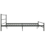 ZNTS 284687 Bed Frame without Mattress Grey Metal 200x200 cm