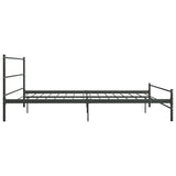 ZNTS 284687 Bed Frame without Mattress Grey Metal 200x200 cm